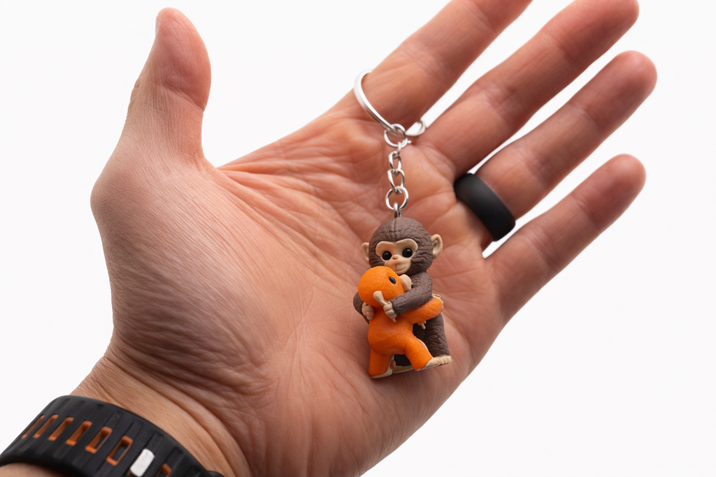 Punch Monkey Keychain