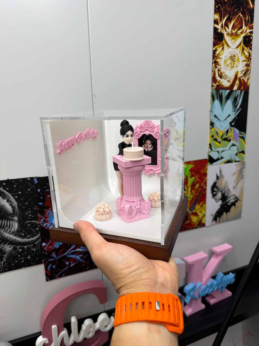 Custom Chibi Couple Statue Display Set