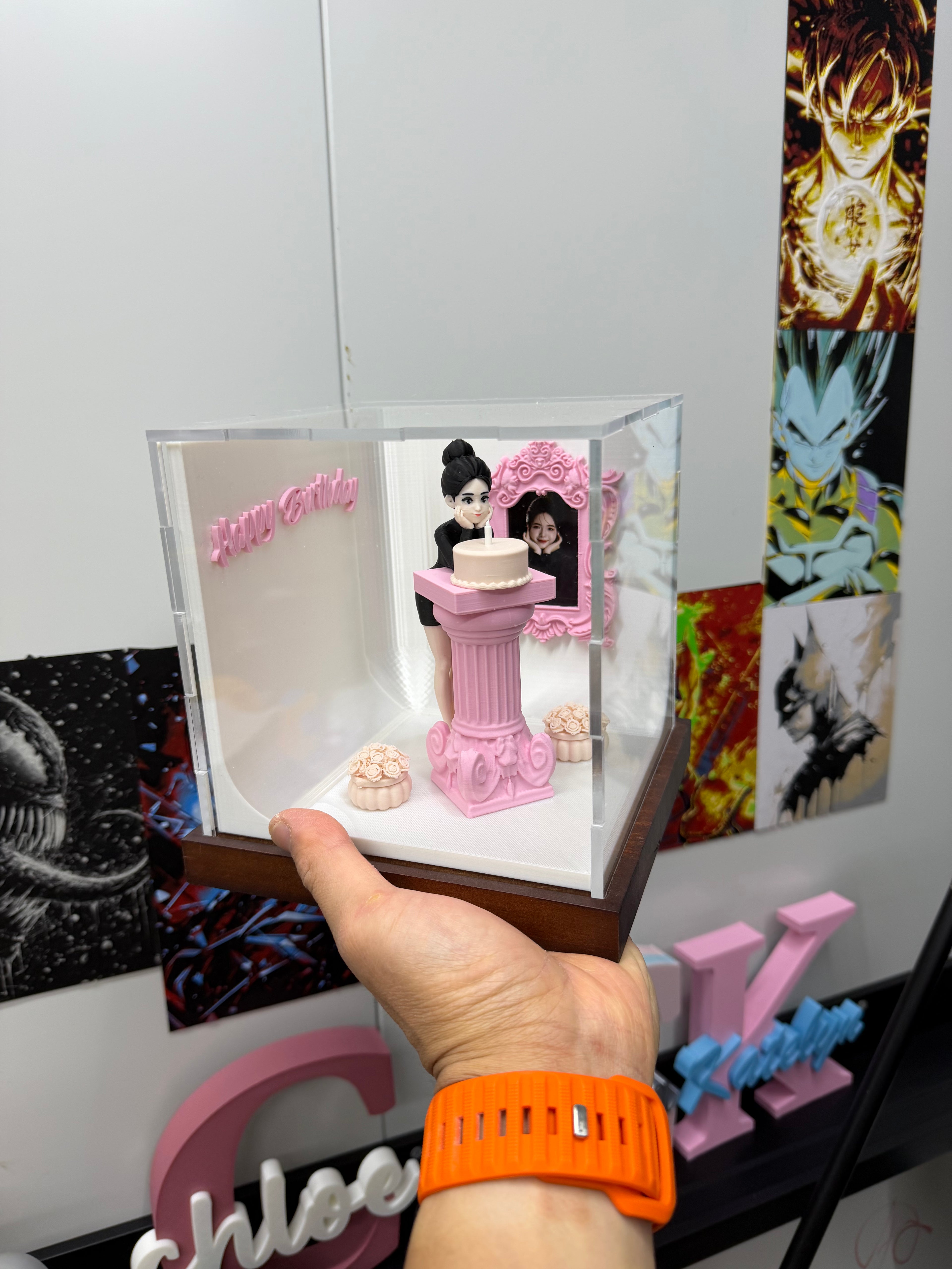 Custom Chibi Couple Statue Display Set